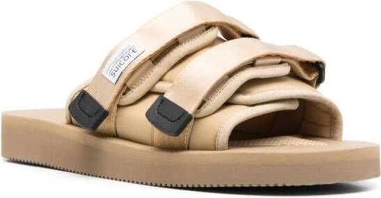 Suicoke Moto-Cab gewatteerde slippers Beige