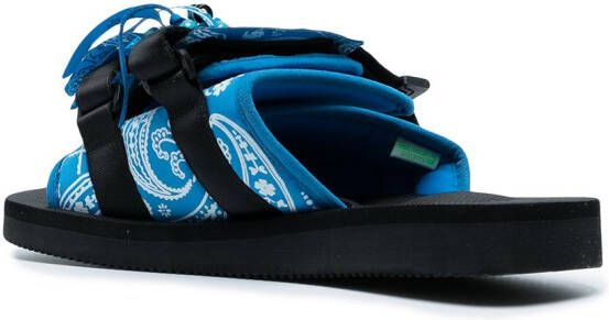 Suicoke MOTO-Cab sandalen met franje Blauw