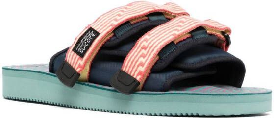 Suicoke Moto sandalen met klittenband Blauw