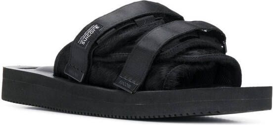 Suicoke Moto-VHL sandalen met lammy afwerking Zwart