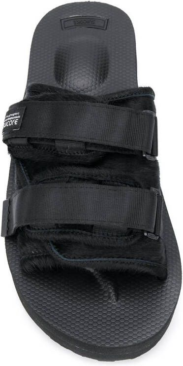 Suicoke Moto-VHL sandalen met lammy afwerking Zwart