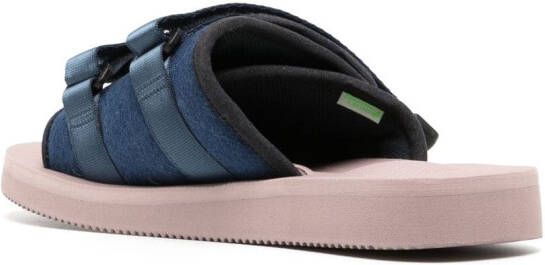 Suicoke Moto slippers met klittenband Blauw
