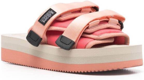 Suicoke Moto VPO slippers met plateauzool Roze