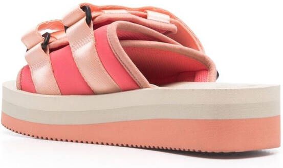 Suicoke Moto VPO slippers met plateauzool Roze