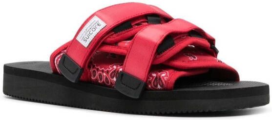 Suicoke Sandalen met dubbel bandje Rood