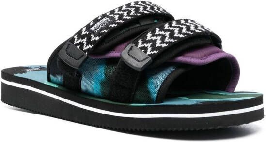 Suicoke Sandalen met dubbele bandjes Zwart