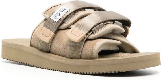 Suicoke Sandalen met logopatch Beige