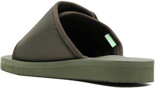 Suicoke Slippers met gespdetails Groen