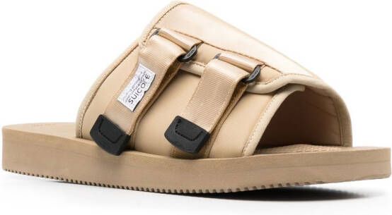 Suicoke Slippers met klittenband Beige