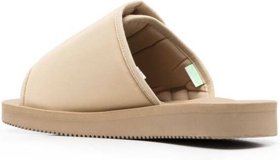 Suicoke Slippers met klittenband Beige