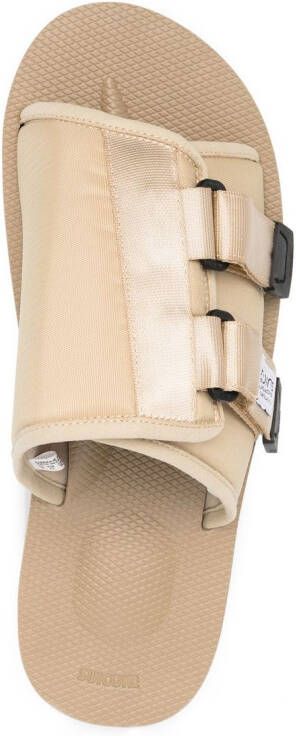 Suicoke Slippers met klittenband Beige