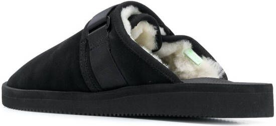 Suicoke Slippers met klittenband Zwart