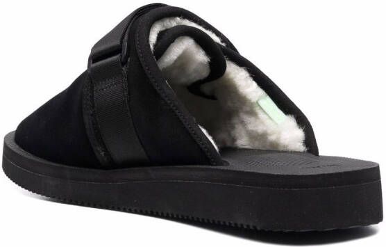 Suicoke Slippers met lammy voering Zwart