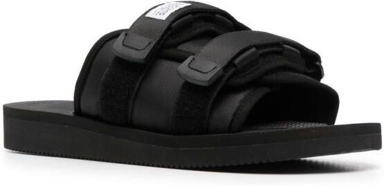 Suicoke Slippers met logopatch Zwart