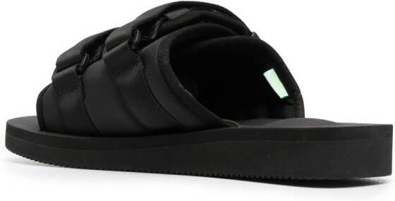 Suicoke Slippers met logopatch Zwart