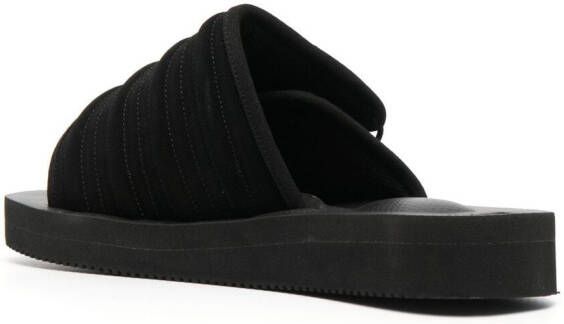 Suicoke Slippers met open neus Zwart