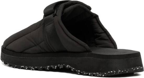 Suicoke Zavo-Puff slippers met ronde neus Zwart