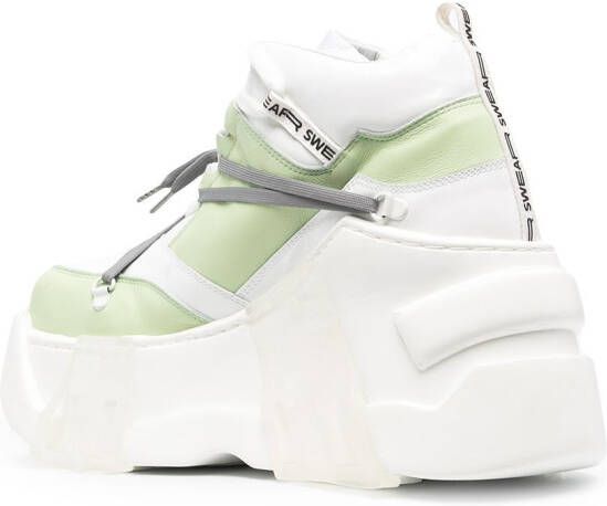 SWEAR Amazon sneakers met plateauzool Groen