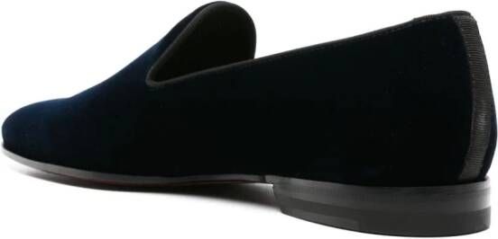 Tagliatore Fluwelen loafers met ronde neus Blauw