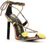 The Attico Adele sandalen met slangenhuidprint Oranje - Thumbnail 2
