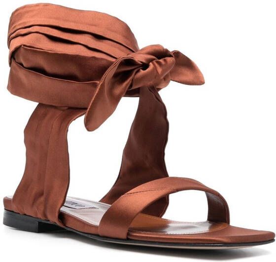 The Attico Sandalen met enkelbandje Bruin