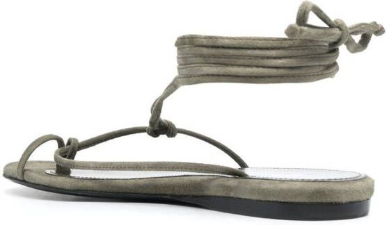 The Attico Sandalen met enkelbandje Groen