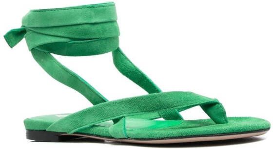 The Attico Beth sandalen met veters Groen