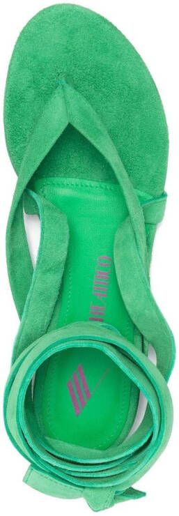 The Attico Beth sandalen met veters Groen