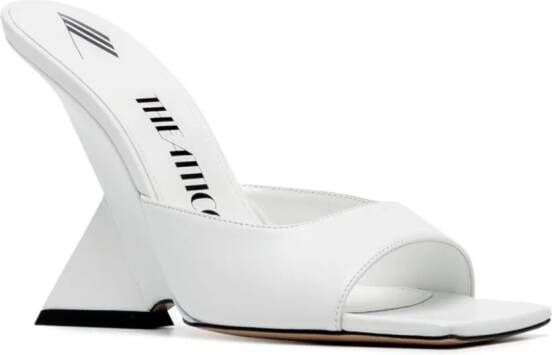 The Attico Cheope 105 leren muiltjes Wit