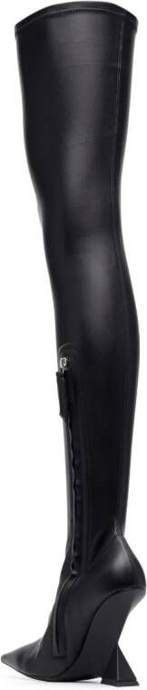 The Attico Cheope 105mm leren laarzen Zwart