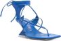 The Attico Cheope 80mm lace-up sandals Blauw - Thumbnail 2
