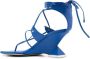 The Attico Cheope 80mm lace-up sandals Blauw - Thumbnail 3