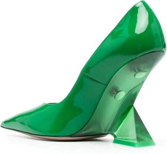 The Attico Gelakte pumps Groen