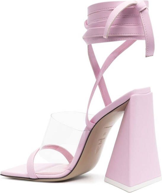 The Attico Isa sandalen met enkelband Roze