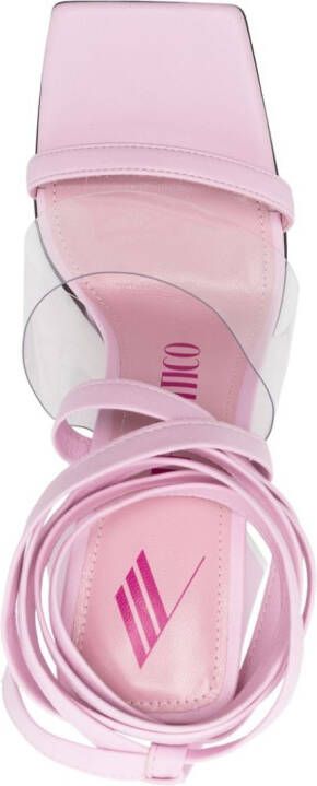 The Attico Isa sandalen met enkelband Roze