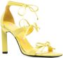The Attico 80 mm leren sandalen met strikdetail Geel - Thumbnail 2