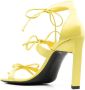 The Attico 80 mm leren sandalen met strikdetail Geel - Thumbnail 3