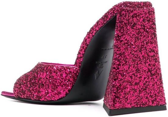 The Attico Luz sandalen met glitters Roze