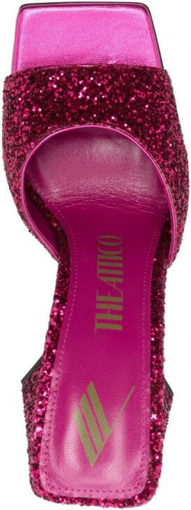 The Attico Luz sandalen met glitters Roze