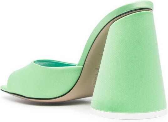 The Attico Luz sandalen met blokhak Groen