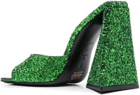The Attico Luz sandalen met glitter Groen