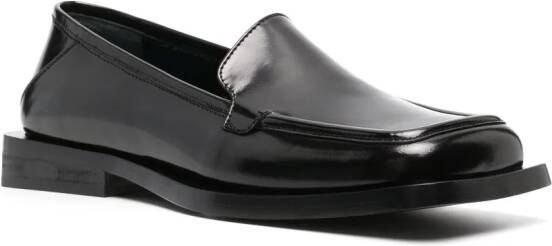 The Attico Micol loafers met asymmetrische neus Zwart