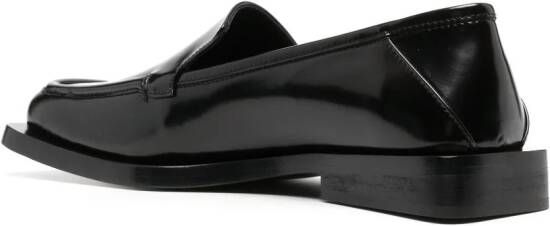 The Attico Micol loafers met asymmetrische neus Zwart
