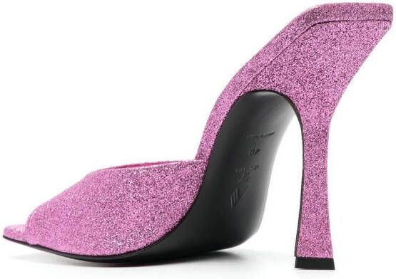 The Attico Muiltjes met glitter Roze