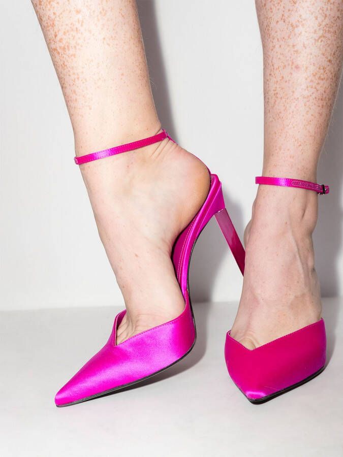 The Attico Perine satijnen pumps Roze