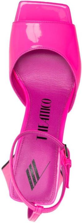 The Attico Piper satijnen sandalen Roze