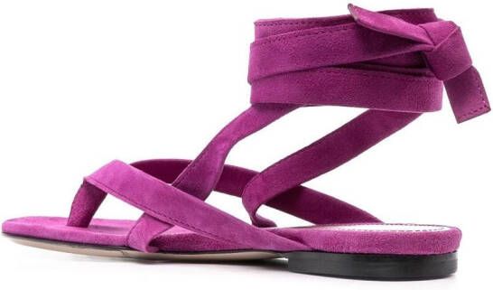 The Attico Sandalen met enkelbandje Paars