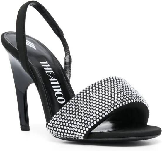 The Attico Sandalen verfraaid met kristallen Zwart