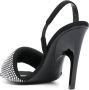The Attico Sandalen verfraaid met kristallen Zwart - Thumbnail 3