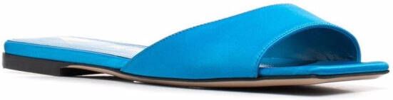 The Attico Satijnen slippers Blauw